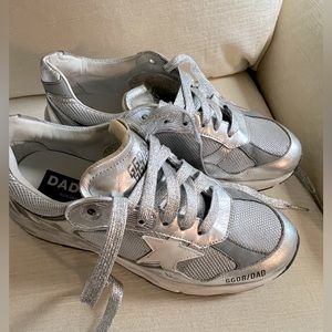 Authentic Golden Goose DadStar silver size 38